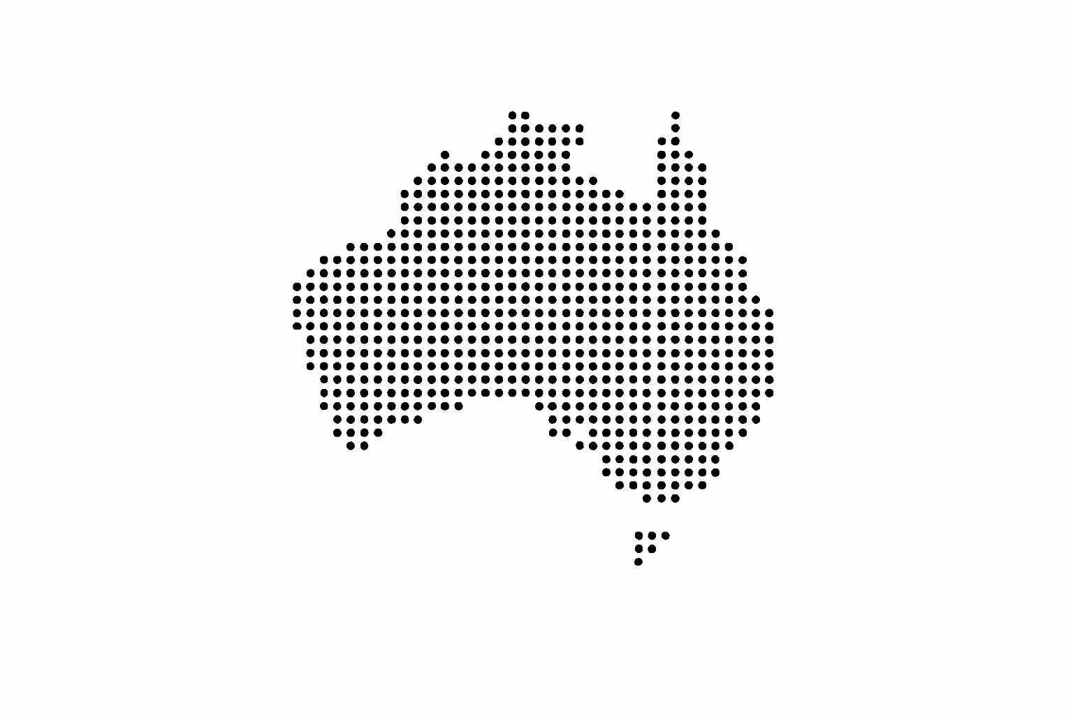 Australia Dotted Map